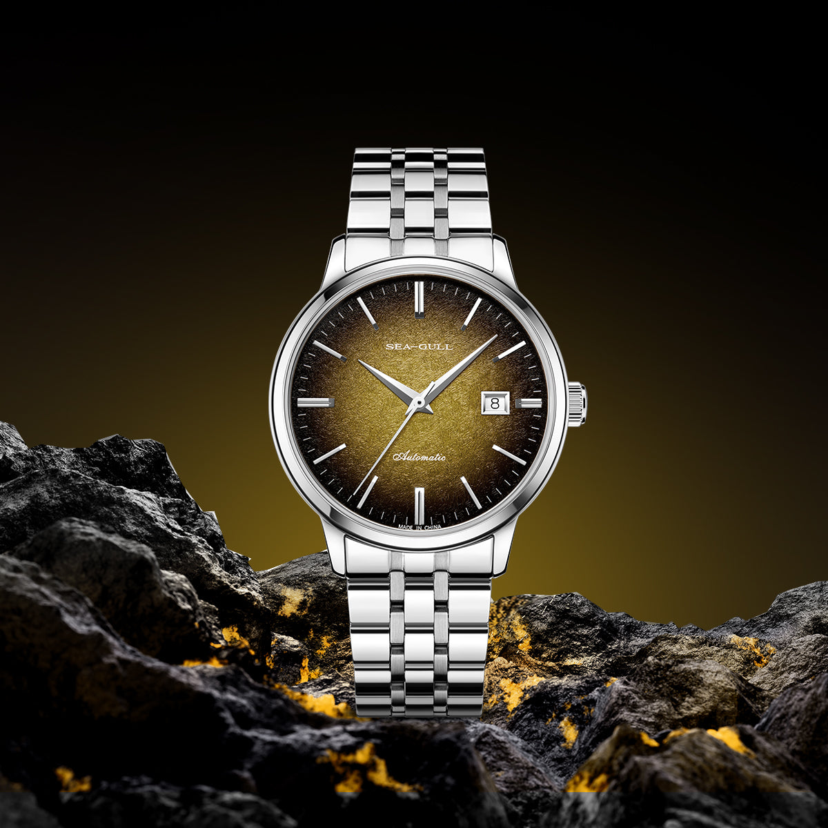 Gradient Dial | Business | Minimalist | Calendar | 40mm Sea-Gull