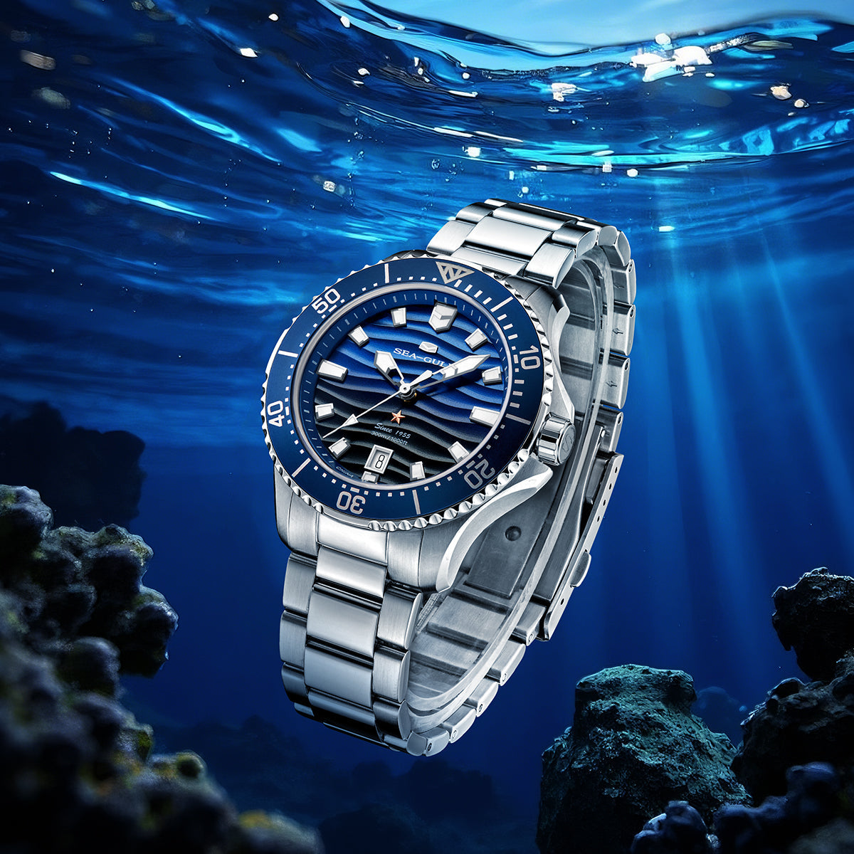Ocean Series | 300M Waterproof | Dive | Luminous | Calendar | 41mm Sea-Gull