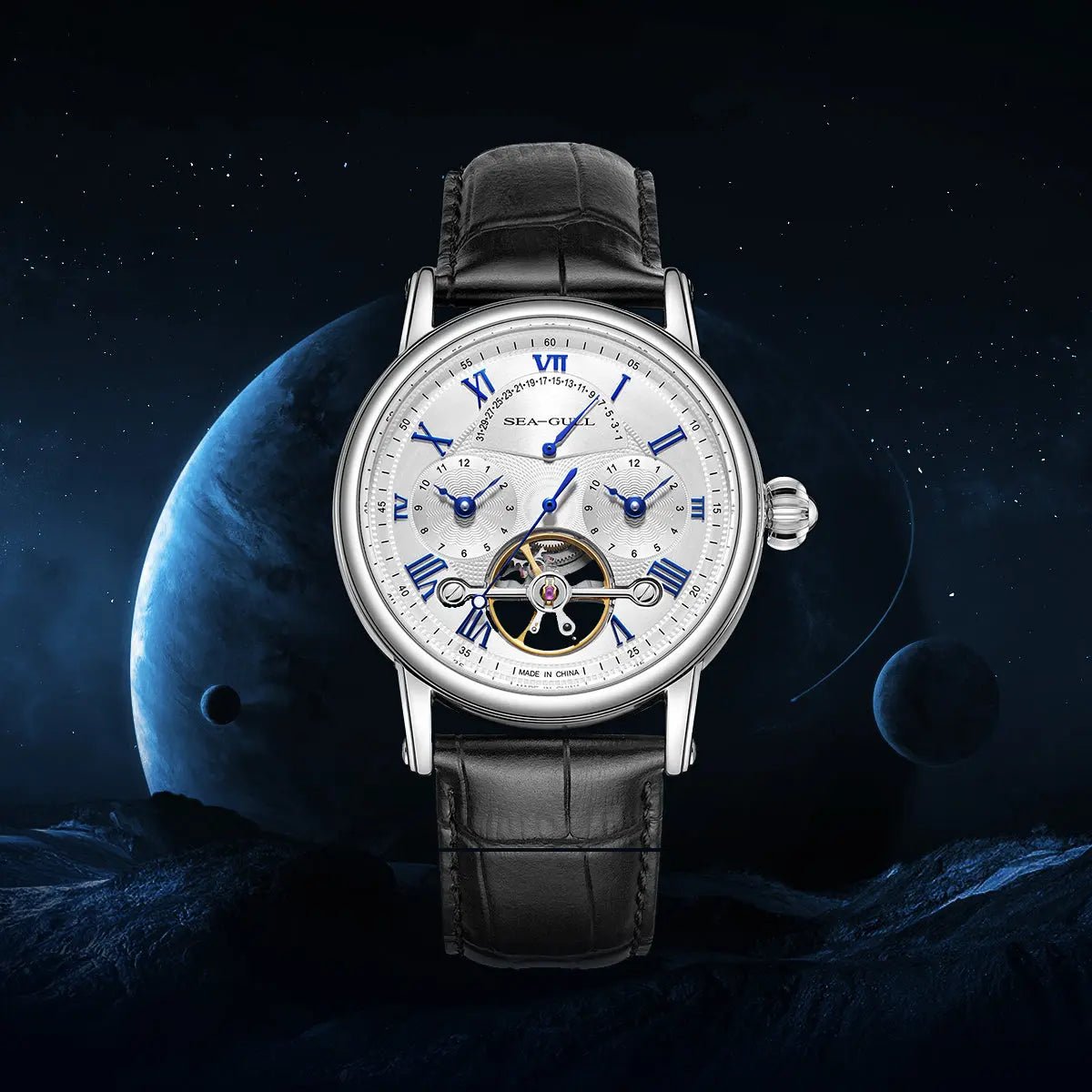 Open-Worked | Dual Time zone | Balance Wheel | 42mm - Sea-Gull Watch Official Store