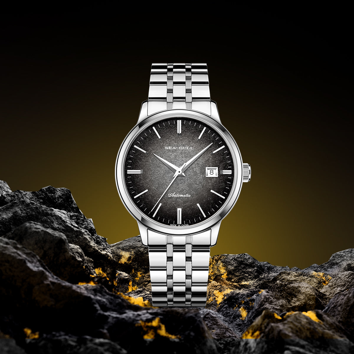 Gradient Dial | Business | Minimalist | Calendar | 40mm Sea-Gull