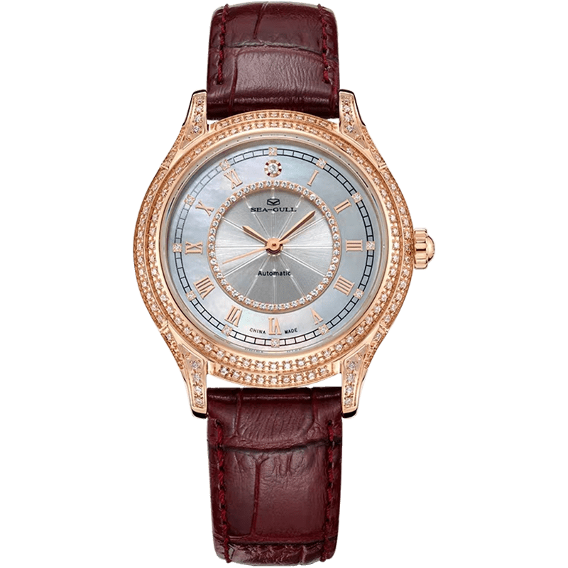 Diamond-set Mother-of-Pearl Dial | Vintage Automatic | Women's Watch | 34mm - Sea-Gull Watch Official Store