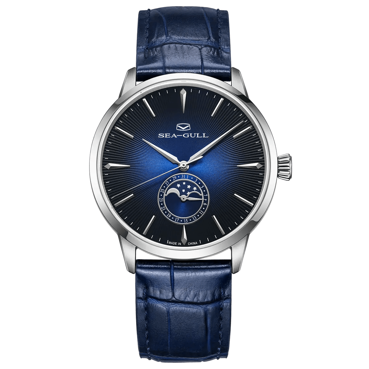 Moon Phase | Sub-dial | Sunray Pattern | Business | 39.5mm - Sea-Gull Watch Official Store