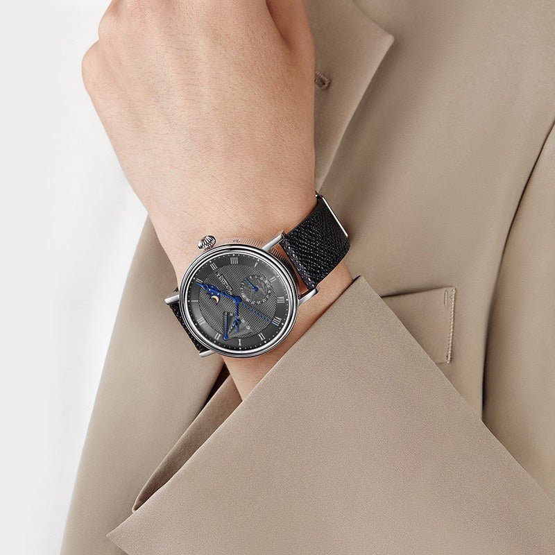 Moon Phase | Business | Complete Calendar | Energy Indicator | 41mm - Sea-Gull Watch Official Store
