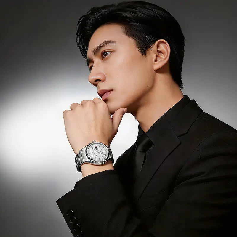 Reissue | Fluted Bezel | Day-Date Display | Ancient Cloud Motif Dial | 38mm