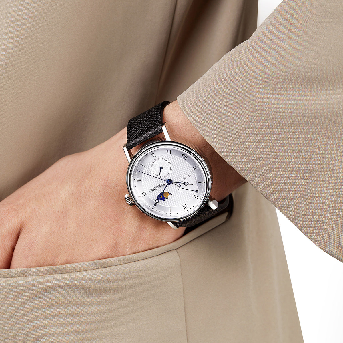 Mondphase | Geschäft | Vollständiger Kalender | Energieindikator | 41mm