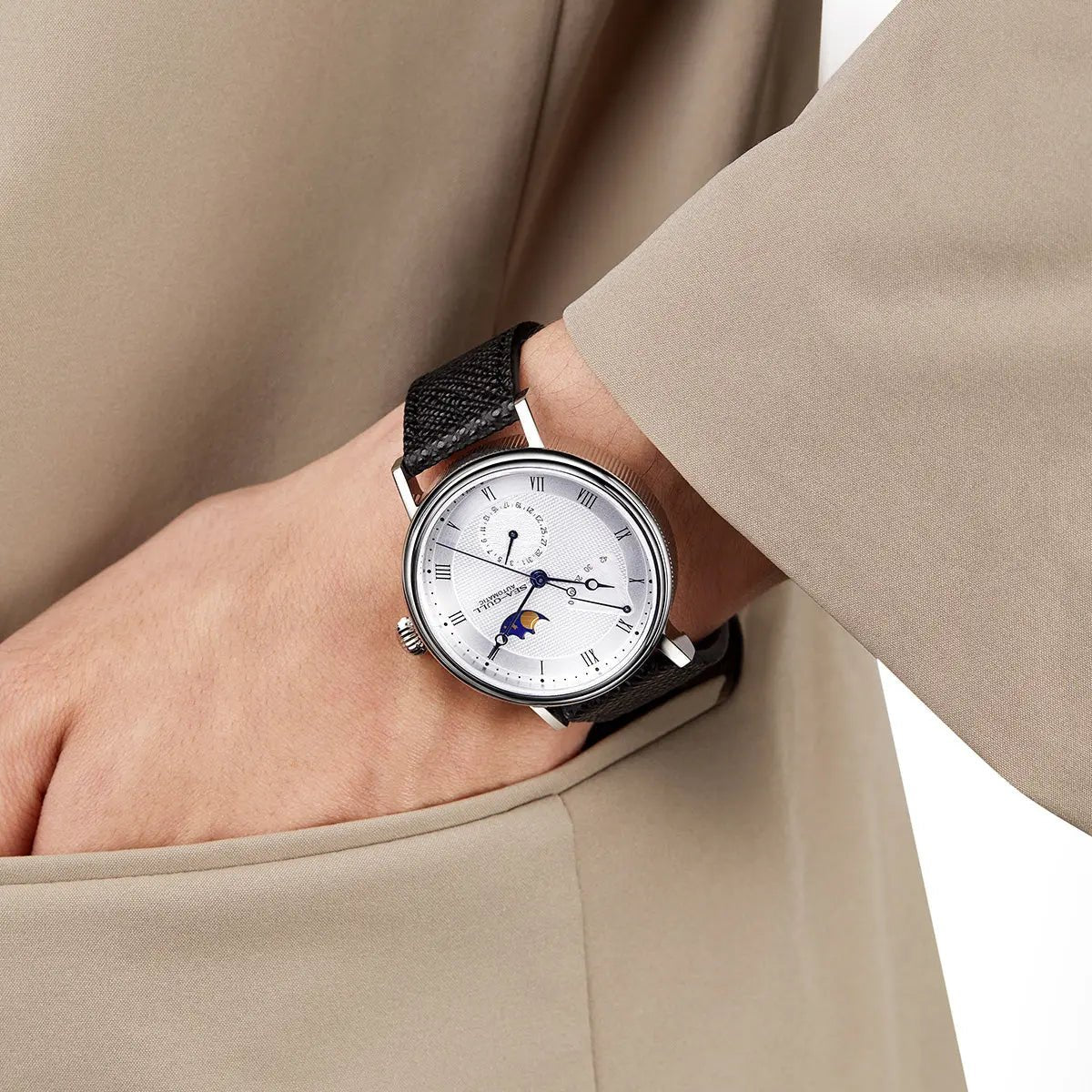 Moon Phase | Business | Complete Calendar | Energy Indicator | 41mm - Sea-Gull Watch Official Store
