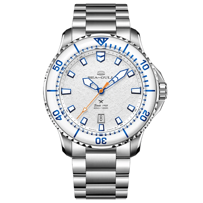 Ocean Series Pro | Ice Wing Snow Region | 300M Waterproof | Luminous | Calendar | 43.5mm - Sea-Gull Watch Official Store