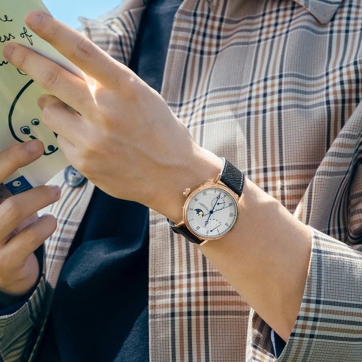 Moon Phase | Business | Complete Calendar | Energy Indicator | 41mm - Sea-Gull Watch Official Store