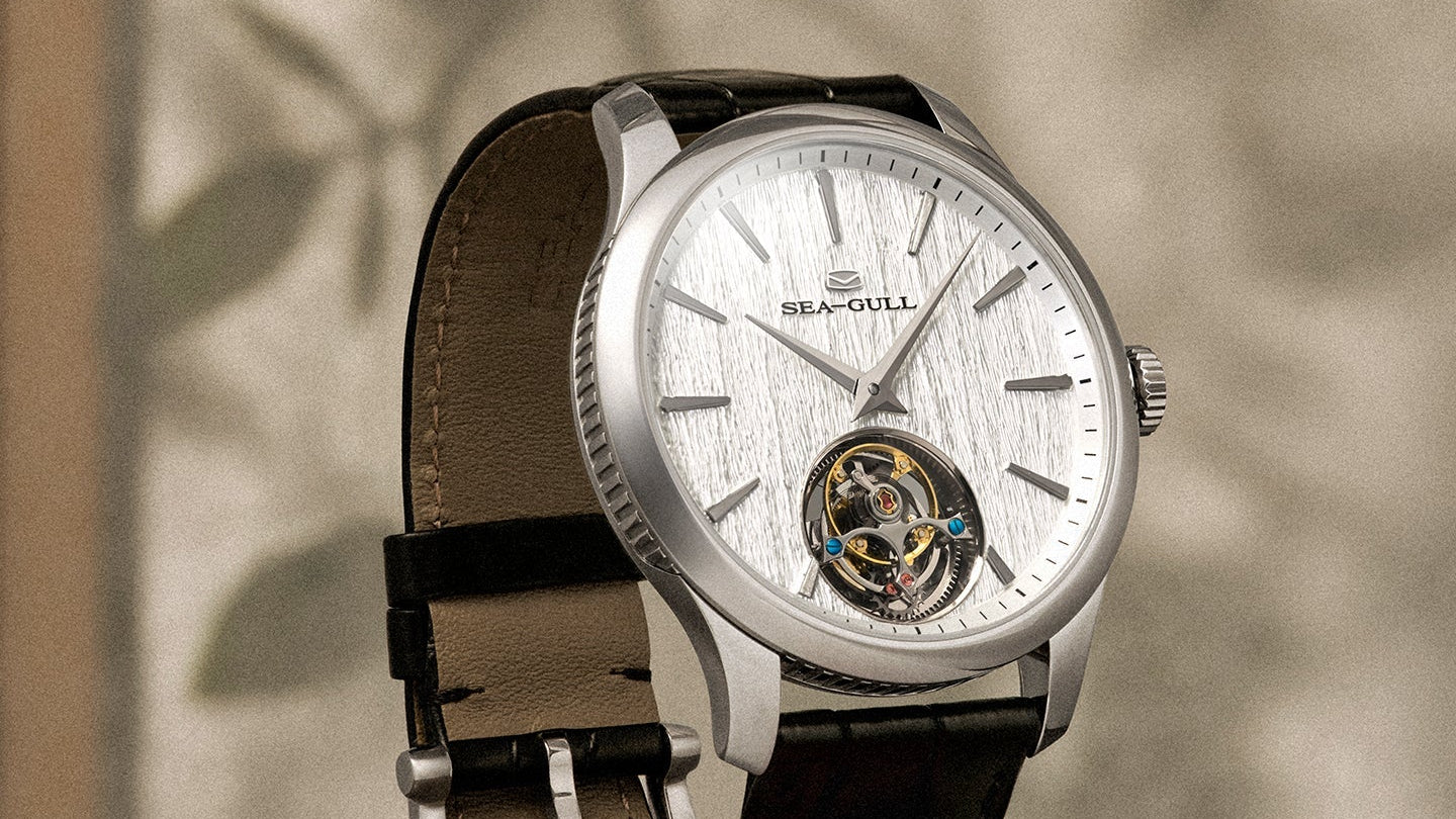 Ultra-thin Automatic Tourbillon | 9.35mm Thickness | Chinese Guqin Texture Dial | 42mm Sea-Gull