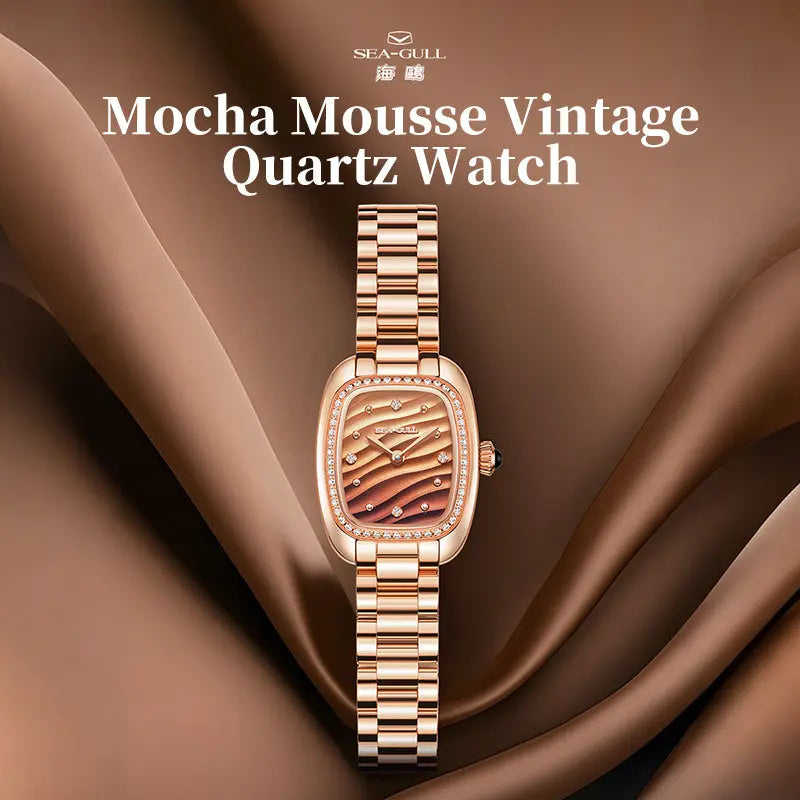 Time for Her Series | Mocha Retro | Quartz Movement | Square | 30mm Sea-Gull