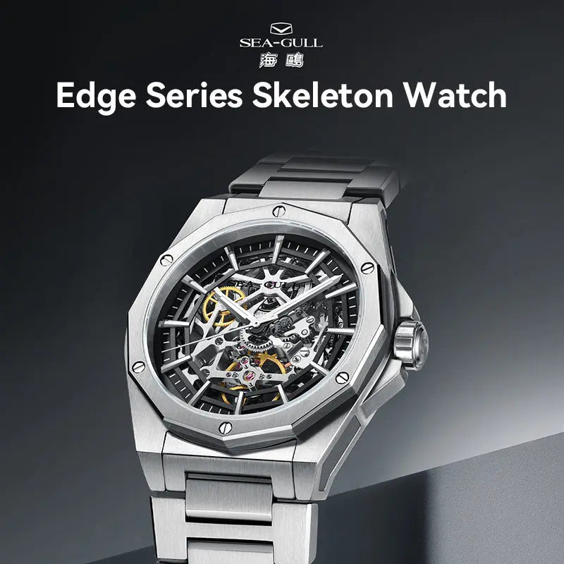 Edge Series | Skeleton | Stainless Steel Strap | 42mm Sea-Gull