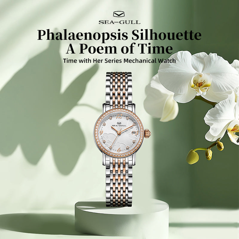 Cadran de Fleurs | Calendrier | Motif d'Orchidées Moth | 27mm