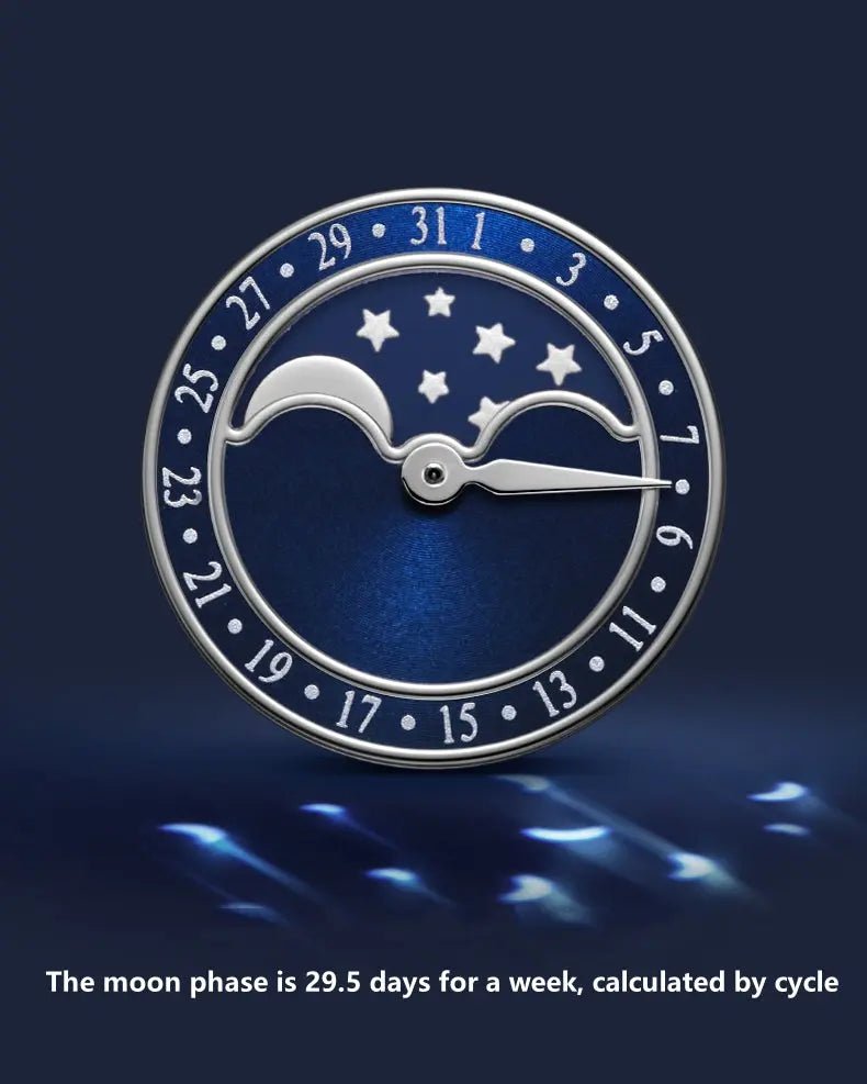 Moon Phase | Sub-dial | Sunray Pattern | Business | 39.5mm - Sea-Gull Watch Official Store