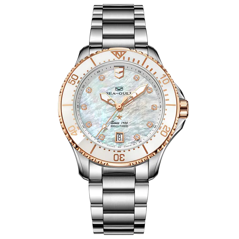 Ocean Series | Mother-of-Pearl Dial | Luminous | 300m Waterproof | 40mm Sea-Gull