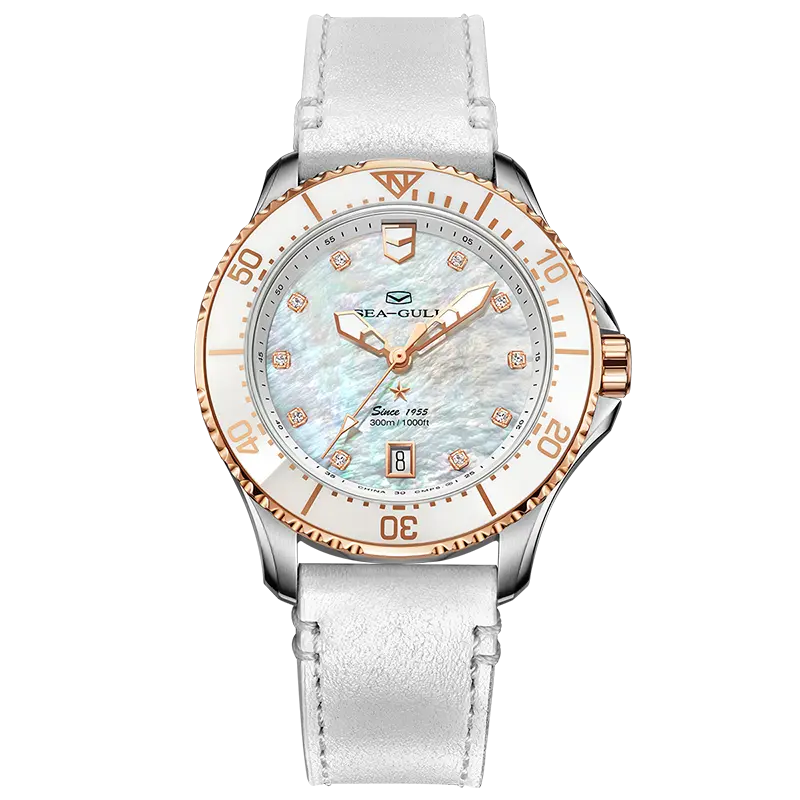 Ocean Series | Mother-of-Pearl Dial | Luminous | 300m Waterproof | 40mm Sea-Gull