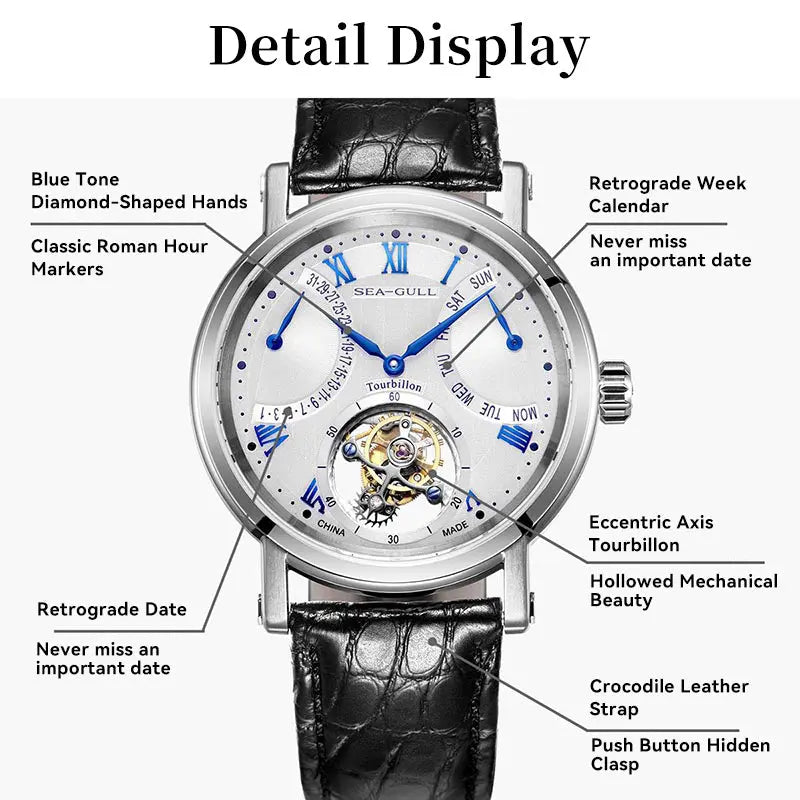 Tourbillon | Heritage Series | Calendar | Energy Indicator | 40mm Sea-Gull