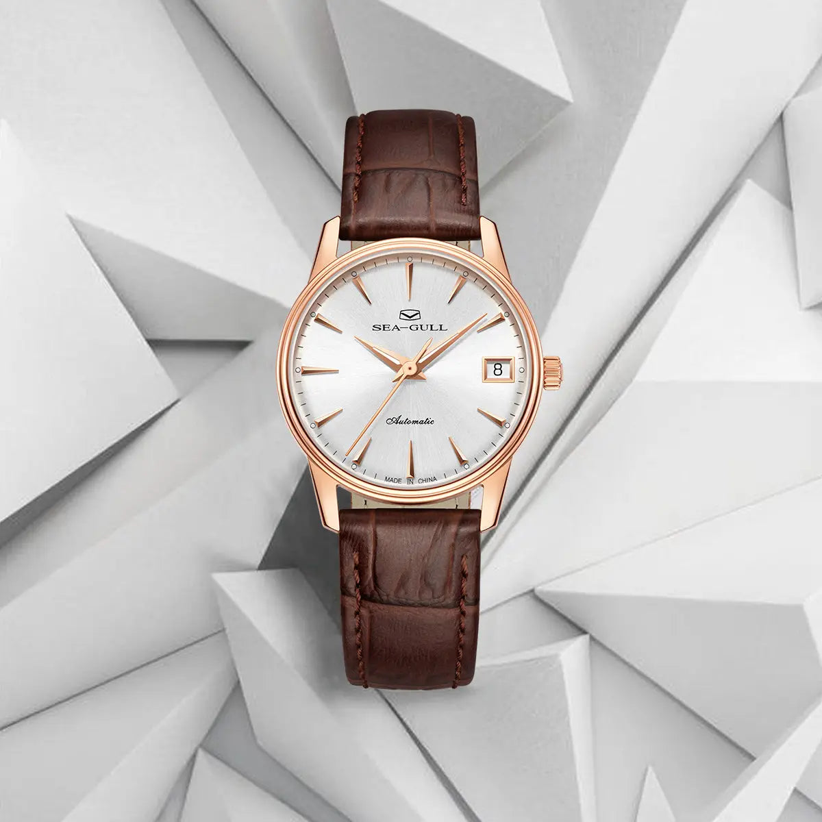 Couple Watch | 18K Gold-plated | Business | Calendar | 38mm/31mm Sea-Gull Watch Official Store