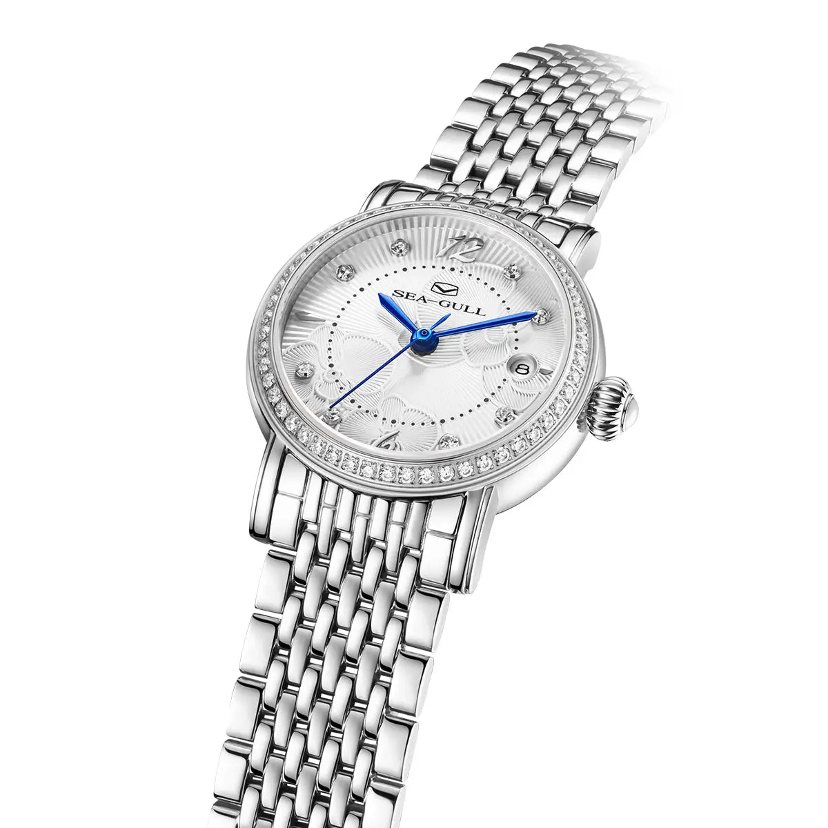 Flower Dial | Calendar | Moth Orchids Pattern | 27mm Sea-Gull