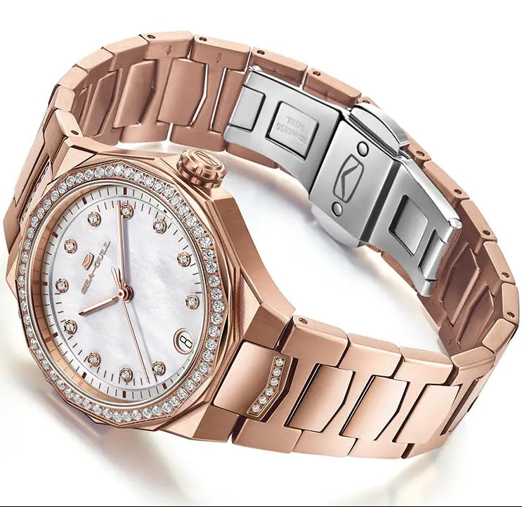 Mother-of-Pearl Dial | Calendar | Zircon | Luminous | 34mm Sea-Gull