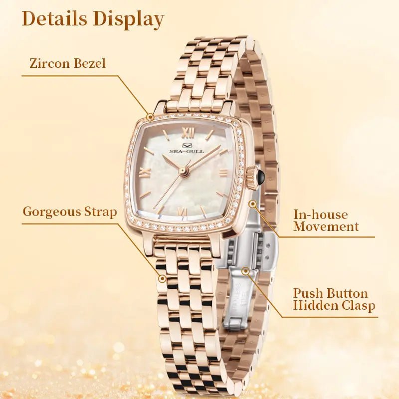 Oriento Series | Cube | Mother-of-Pearl Dial | 25mm - Sea-Gull Watch Official Store