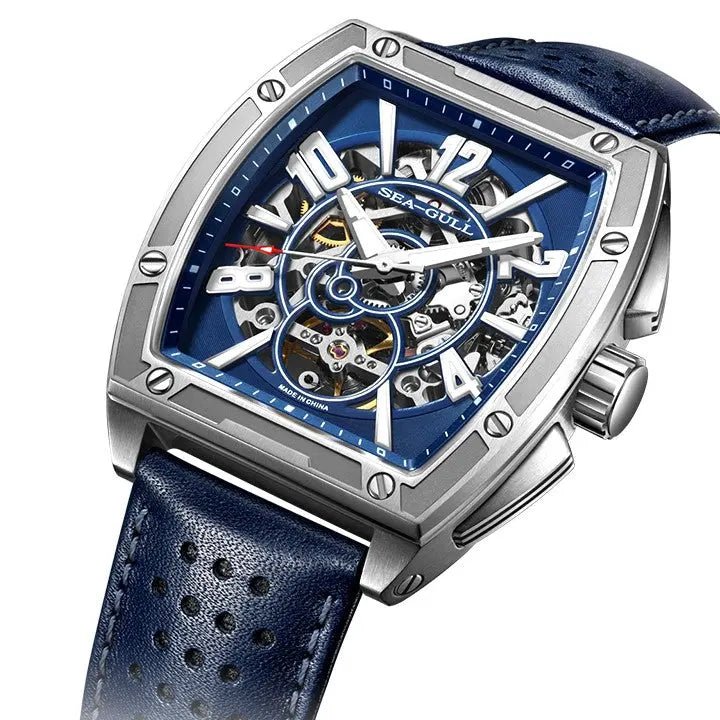 Serie Street Overlord | cassa tonneau | scheletro completo | 42mm Sea-Gull