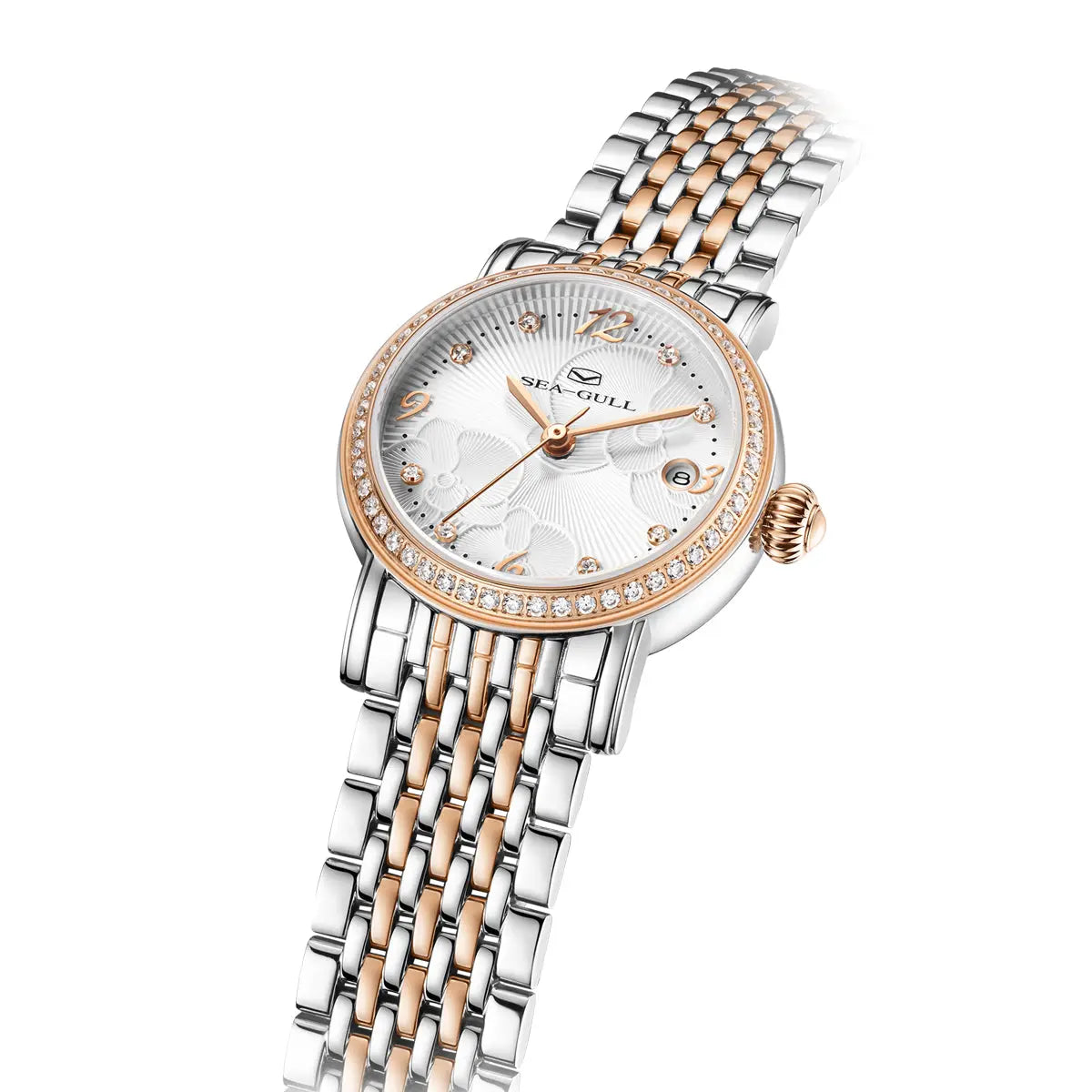 Flower Dial | Calendar | Moth Orchids Pattern | 27mm Sea-Gull