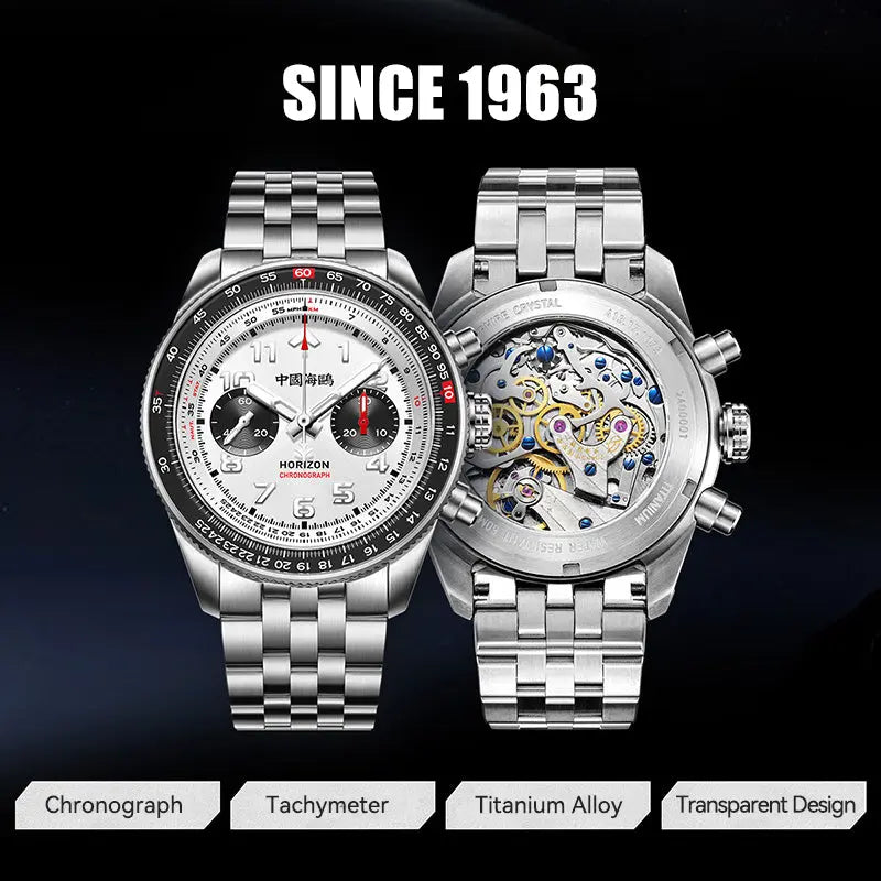 Panda Pilot | Horizon Series | Tachymeter | Chronograph | 43mm Sea-Gull