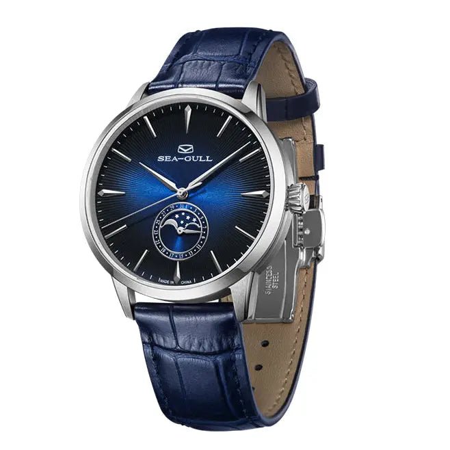 Moon Phase | Sub-dial | Sunray Pattern | Business | 39.5mm - Sea-Gull Watch Official Store