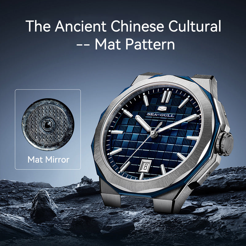 Außergewöhnliche Serie | Mattenmuster-Design | Kalender | Leuchtend | Geschäft | 40mm