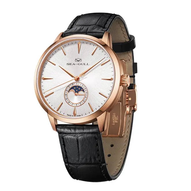 Moon Phase | Sub-dial | Sunray Pattern | Business | 39.5mm - Sea-Gull Watch Official Store