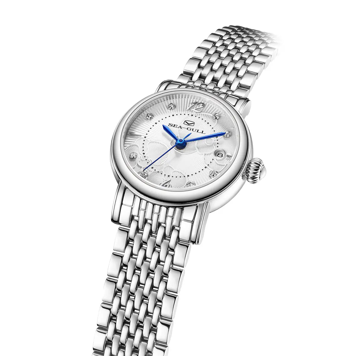 Flower Dial | Calendar | Moth Orchids Pattern | 27mm Sea-Gull