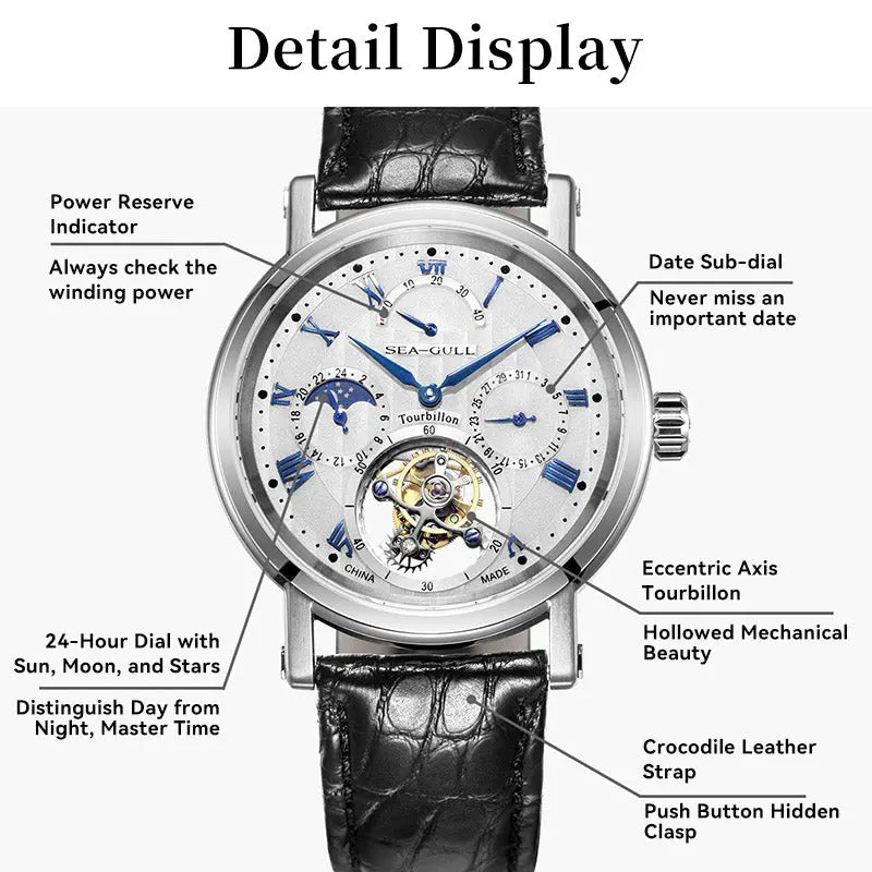 Tourbillon | Heritage Series | Calendar | Energy Indicator | 40mm Sea-Gull