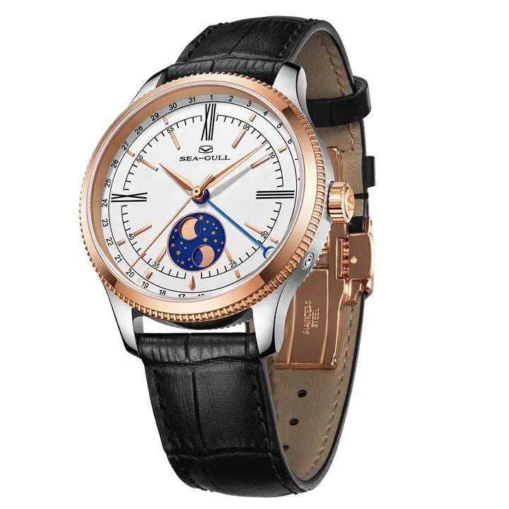 Moon Phase | Calendar | Roman Numeral | 41mm - Sea-Gull Watch Official Store