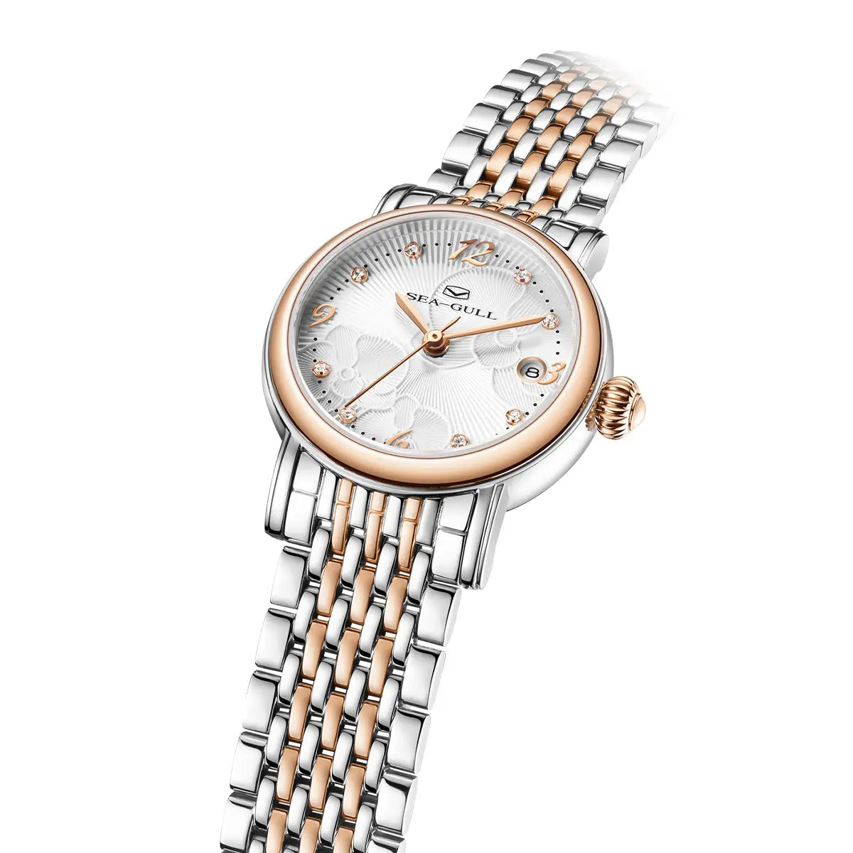 Flower Dial | Calendar | Moth Orchids Pattern | 27mm Sea-Gull