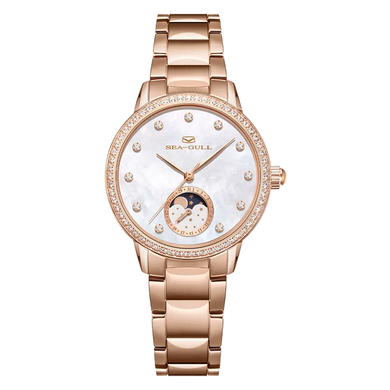 Moon Phase | Luxury | Retro | Mother-of-Pearl Dial | 34mm Sea-Gull