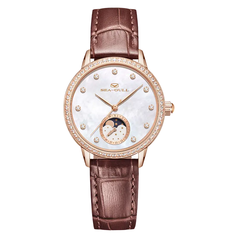 Moon Phase | Luxury | Retro | Mother-of-Pearl Dial | 34mm Sea-Gull