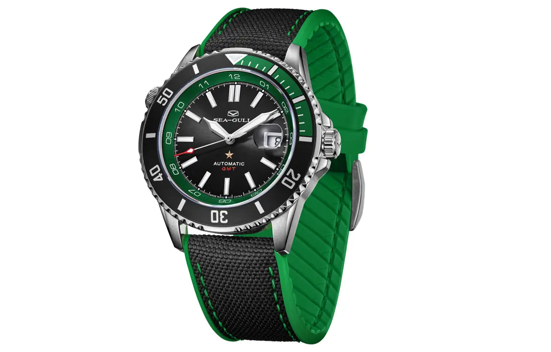 Ocean Series | Dual Time Zone | GMT | 200M Waterproof | Luminous | Calendar | 43.5mm Sea-Gull