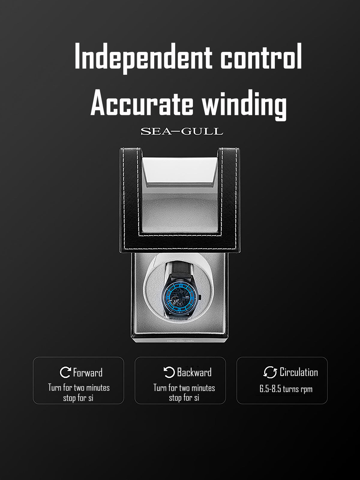 Automatic Watch Winder | Ultra-Quiet Motor | Multi-Mode Rotation - Sea-Gull Watch Official Store