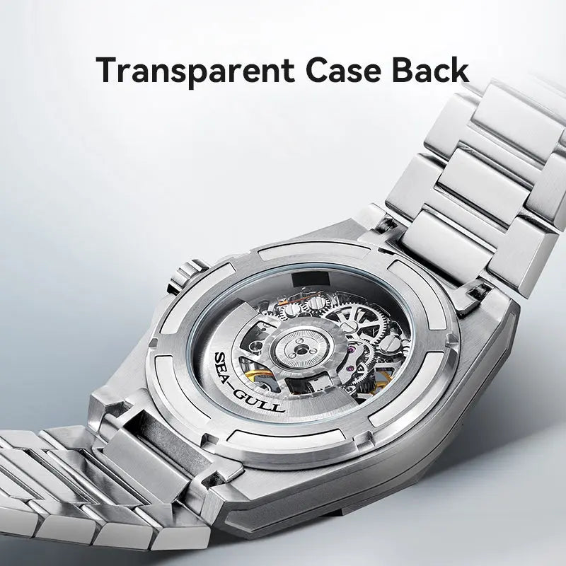 Edge Series | Skeleton | Stainless Steel Strap | 42mm Sea-Gull