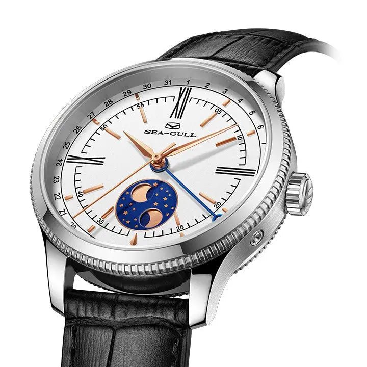 Moon Phase | Calendar | Roman Numeral | 41mm - Sea-Gull Watch Official Store