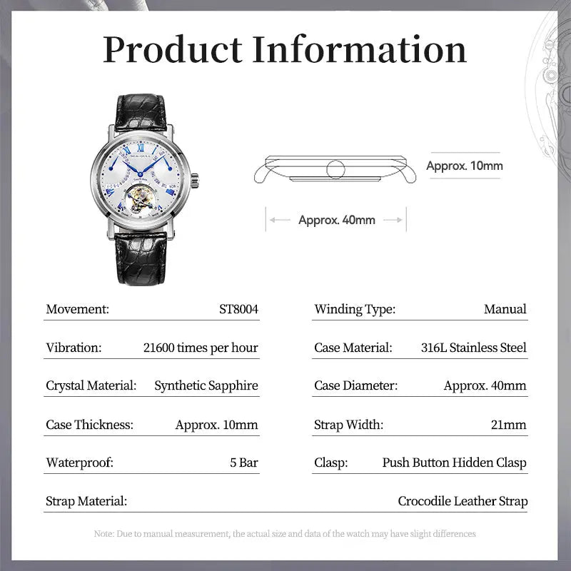 Tourbillon | Heritage Series | Calendar | Energy Indicator | 40mm Sea-Gull