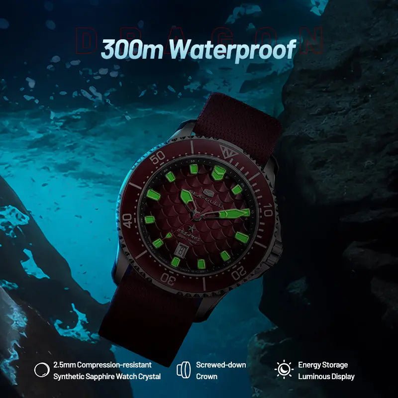 Ocean Series | Dragon Kings of the Four Seas | Dive | Dual Strap | 44mm - Sea-Gull Watch Official Store