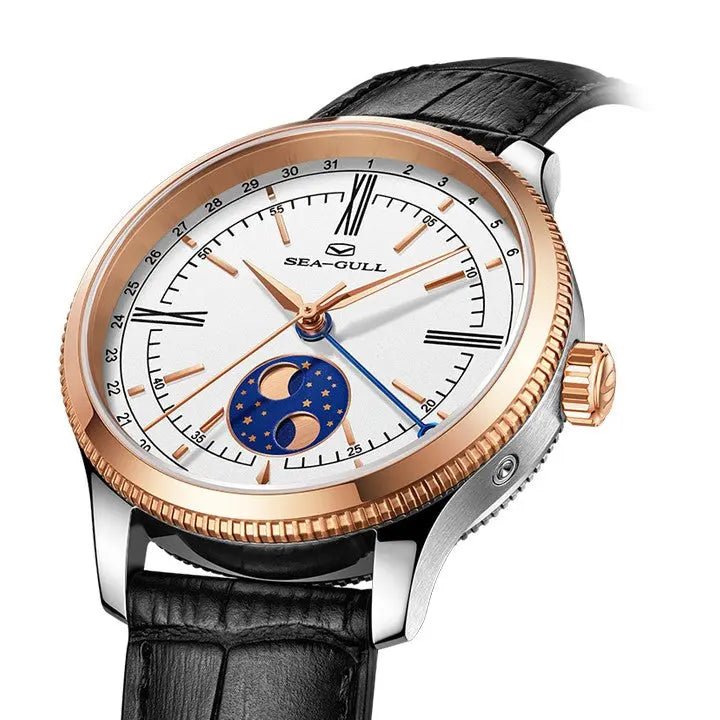 Moon Phase | Calendar | Roman Numeral | 41mm - Sea-Gull Watch Official Store