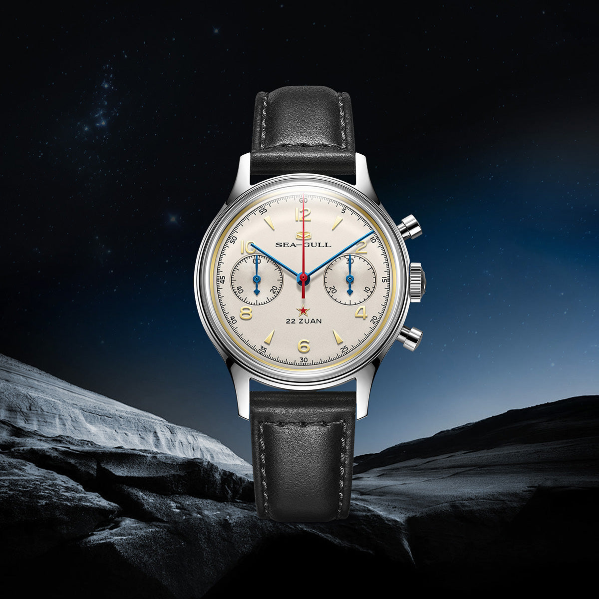 Seagull 1963シリーズ|プレミアムエディション|クロノグラフ|シースルーケースバック|37.3mm