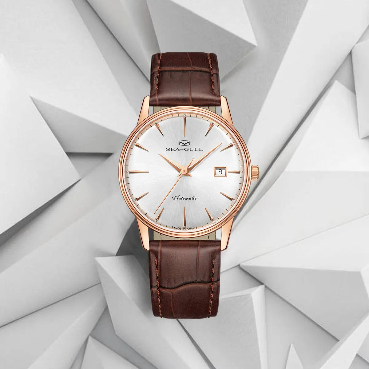 Couple Watch | 18K Gold-plated | Business | Calendar | 38mm/31mm Sea-Gull Watch Official Store