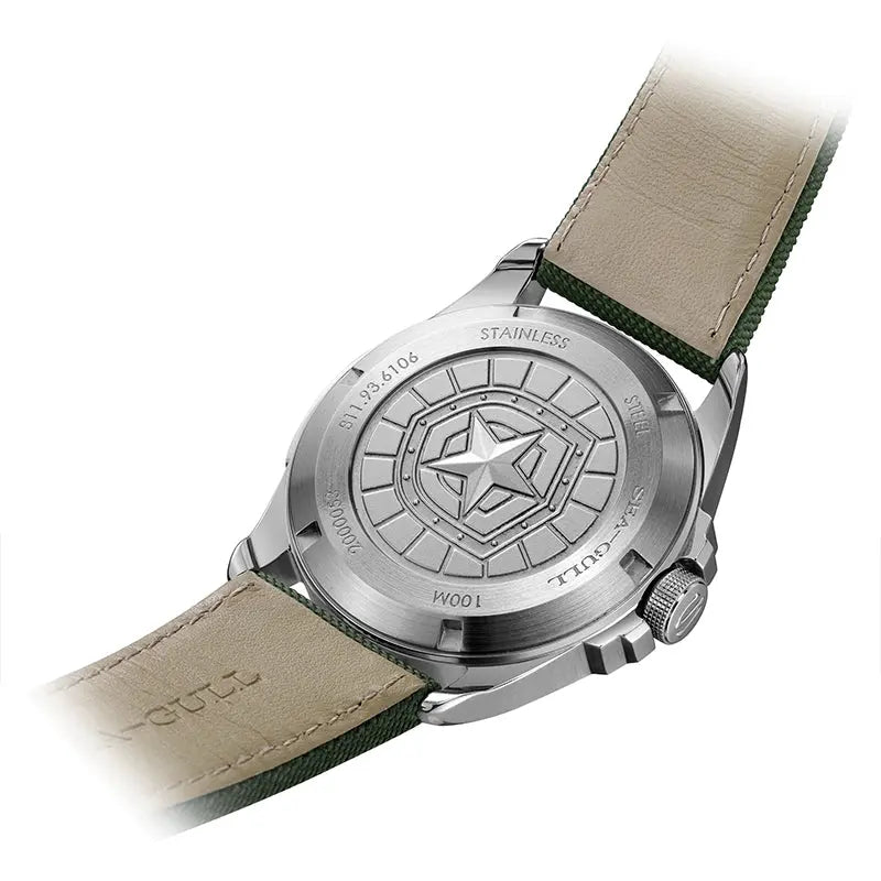 Vintage | Military Watch | Luminous | 100m Waterproof | Pilot | 43mm Sea-Gull