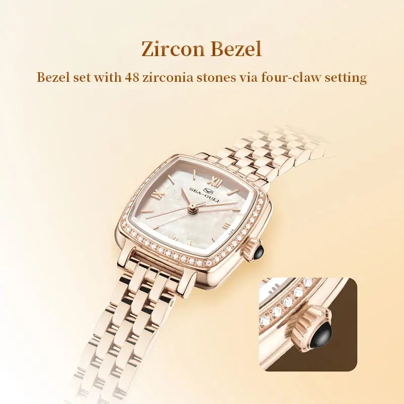 Oriento Series | Cube | Mother-of-Pearl Dial | 25mm - Sea-Gull Watch Official Store
