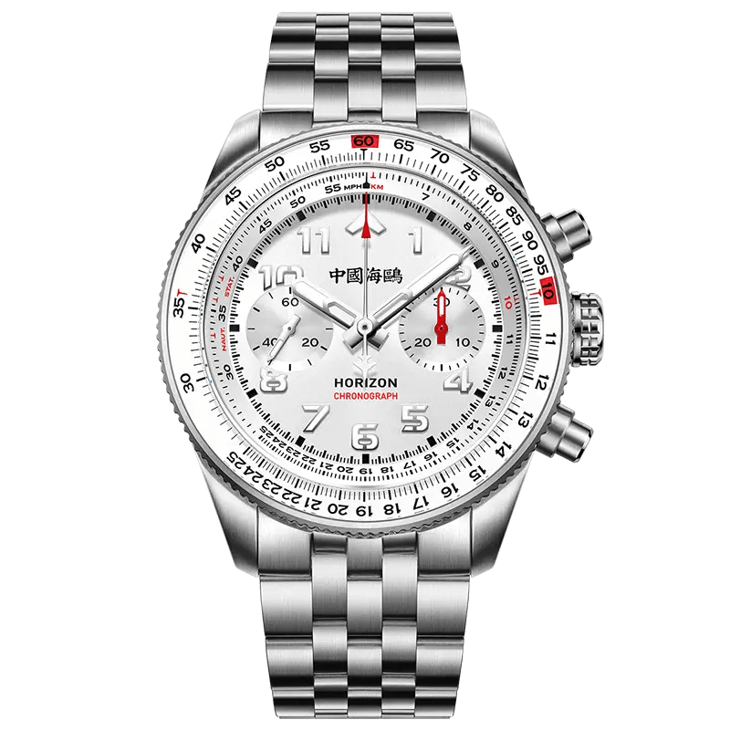 パンダパイロット | ホライゾンシリーズ | タキメーター | クロノグラフ | 43mm Sea-Gull