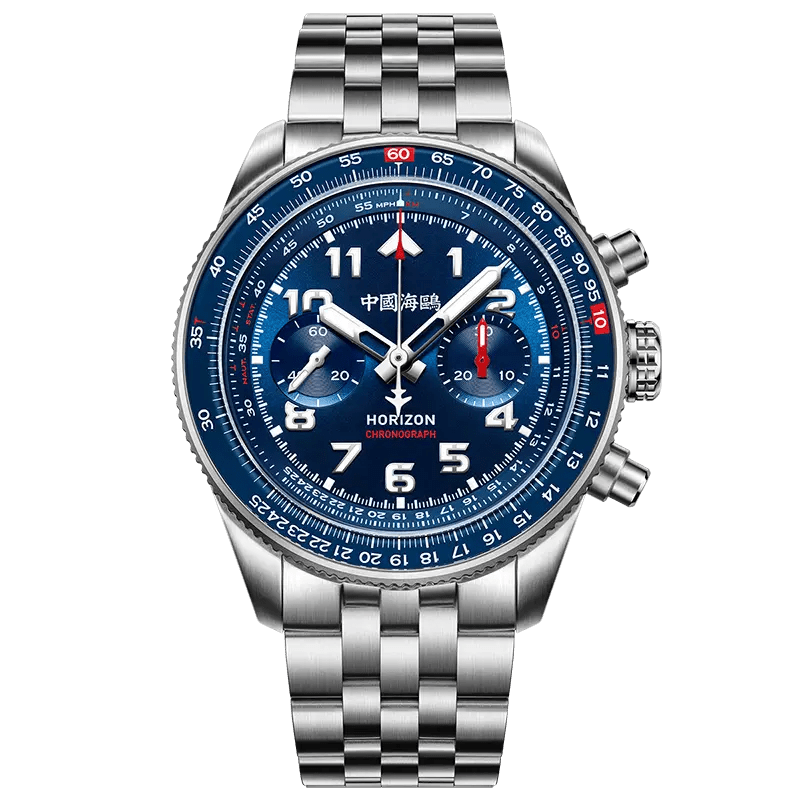 パンダパイロット | ホライゾンシリーズ | タキメーター | クロノグラフ | 43mm Sea-Gull