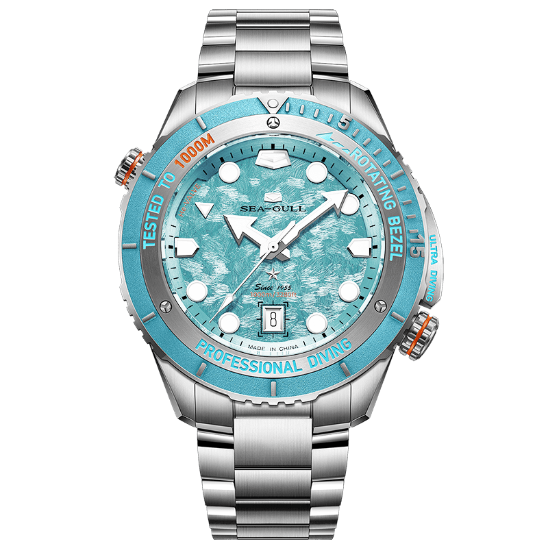 New | Deep Ocean|Ultra Diving Series | Titanium 1000M Diver | Helium Valve | Bonus Strap | 45mm - Sea-Gull Watch Official Store